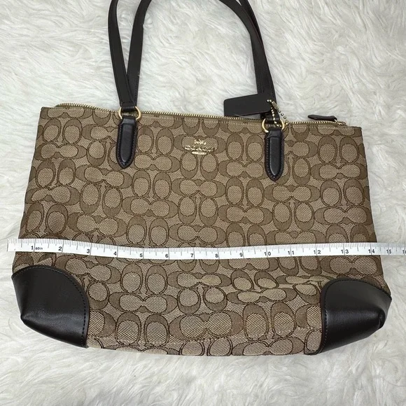 Coach Women’s Signature Zip Top Tope Bag - Picture 9 of 9